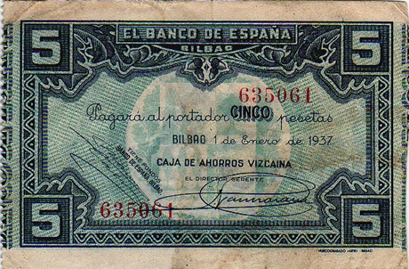 5 Pesetas basque (1937)